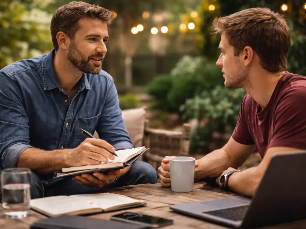 1:1 Mentoring Session am Laptop