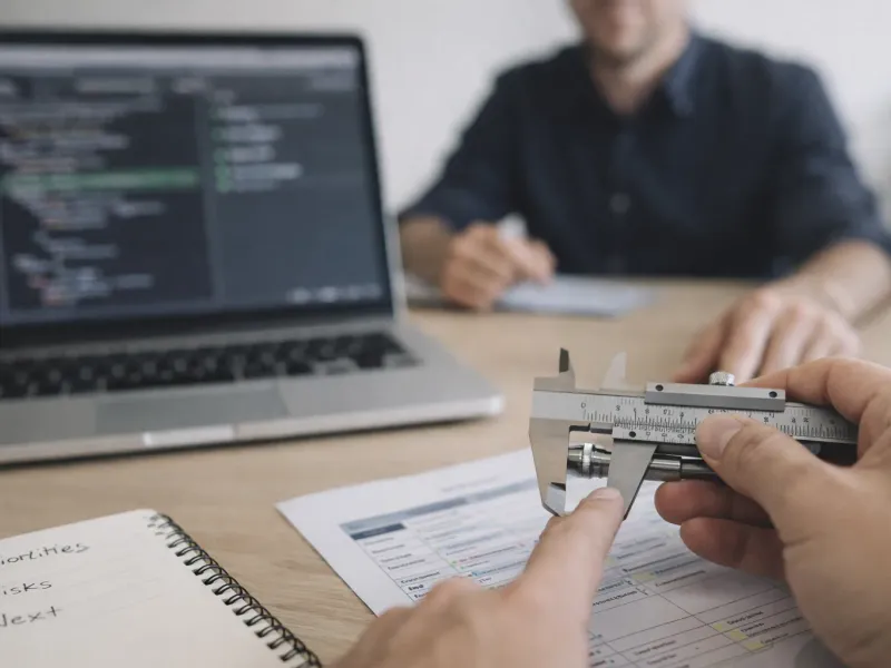 Team-Meeting in verglastem Besprechungsraum